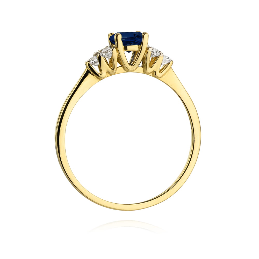 Pierścionek Szafir 0,50ct żółte złoto 3 Pierścionek Szafir 0,50ct żółte złoto - obrazek 3