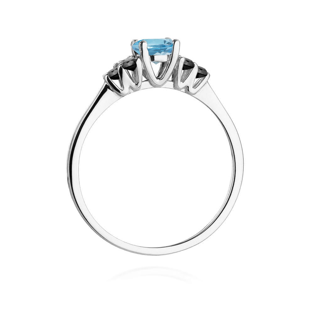 Pierścionek Topaz 0,50ct białe złoto 3 Pierścionek Topaz 0,50ct białe złoto - obrazek 3