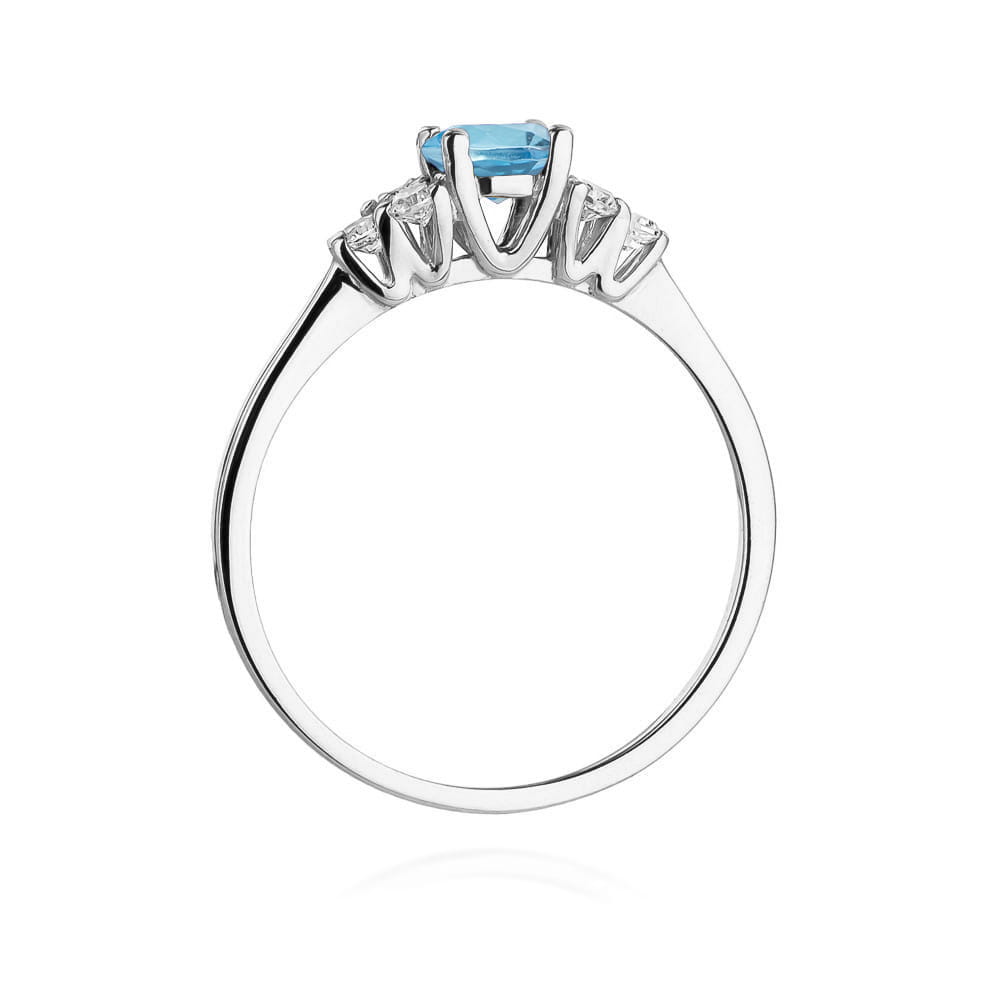 Pierścionek Topaz 0,50ct białe złoto 3 Pierścionek Topaz 0,50ct białe złoto - obrazek 3