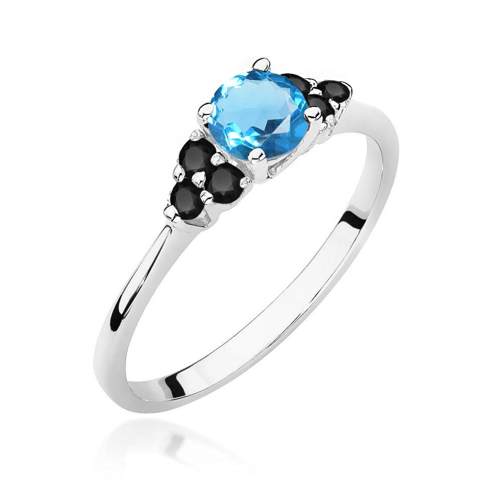 Pierścionek Topaz 0,50ct białe złoto 1 Pierścionek W451 Topaz 0