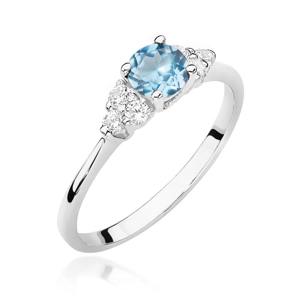 Pierścionek Topaz 0,50ct białe złoto 1 Pierścionek W451 Topaz 0