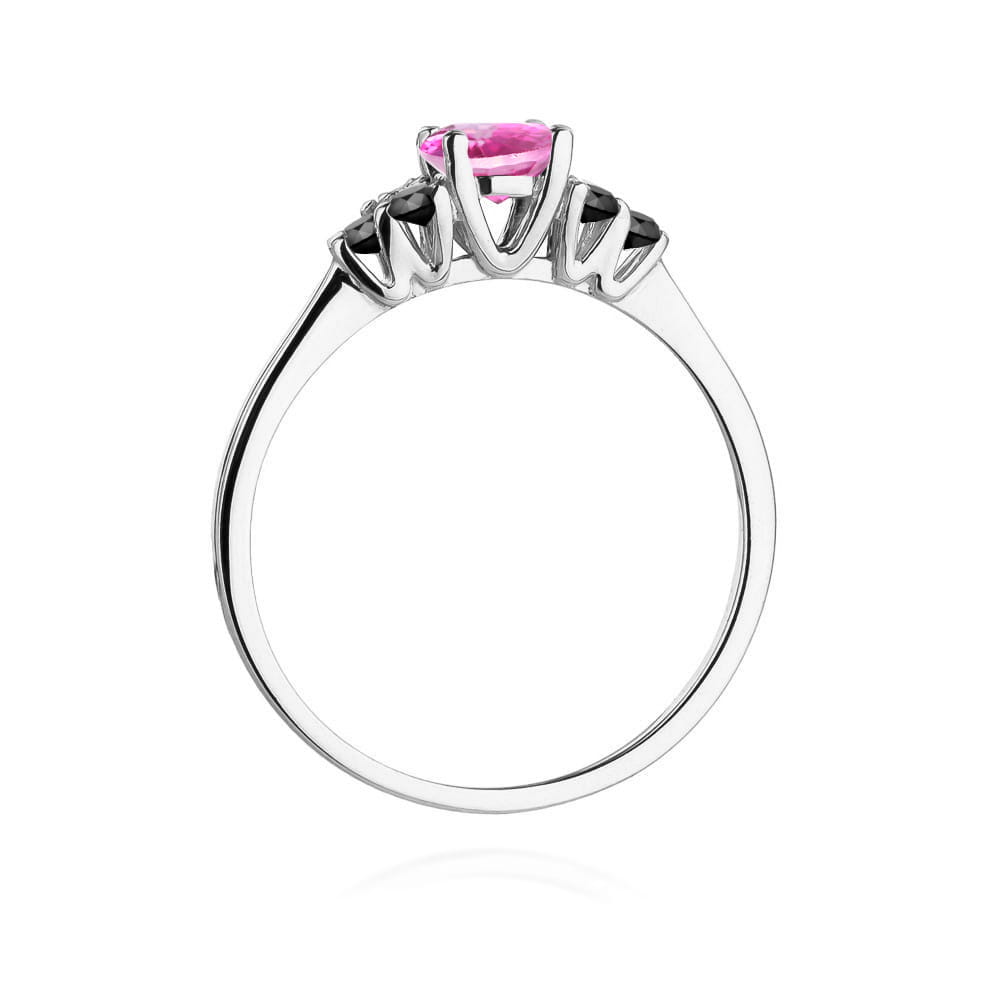 Pierścionek Topaz Różowy 0,60ct białe złoto 3 Pierścionek Topaz Różowy 0,60ct białe złoto - obrazek 3