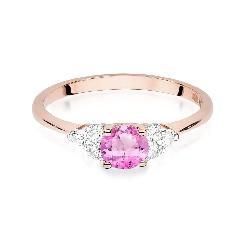 Pierścionek Topaz Różowy 0,60ct różowe złoto 2 60ct różowe złoto Jubiler Kraków BigDIAMOND