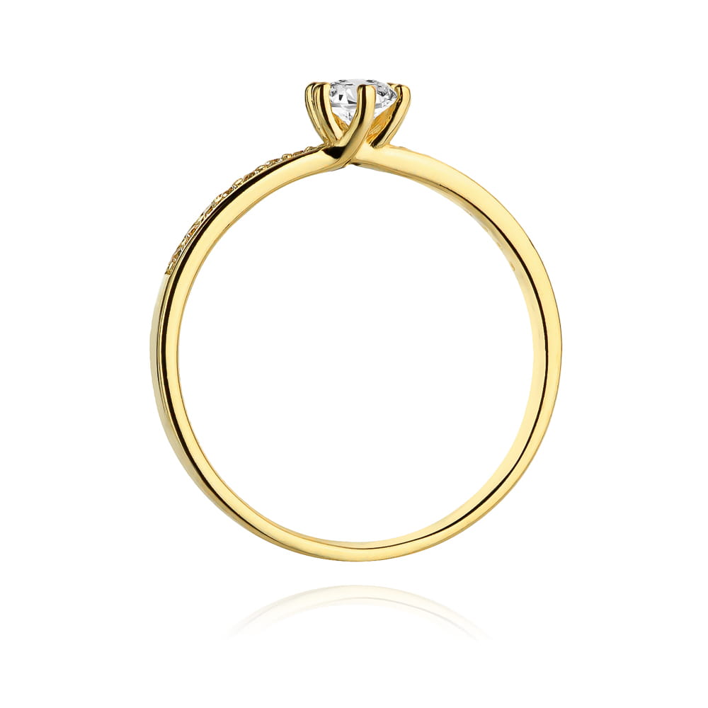 Pierścionek Diament 0,25ct żółte złoto 3 Pierścionek Diament 0,25ct żółte złoto - obrazek 3