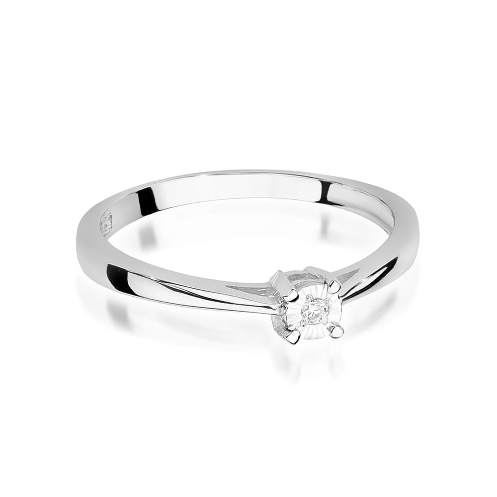 Pierścionek Diament 0,02ct białe złoto 2 02ct białe złoto Jubiler Kraków BigDIAMOND