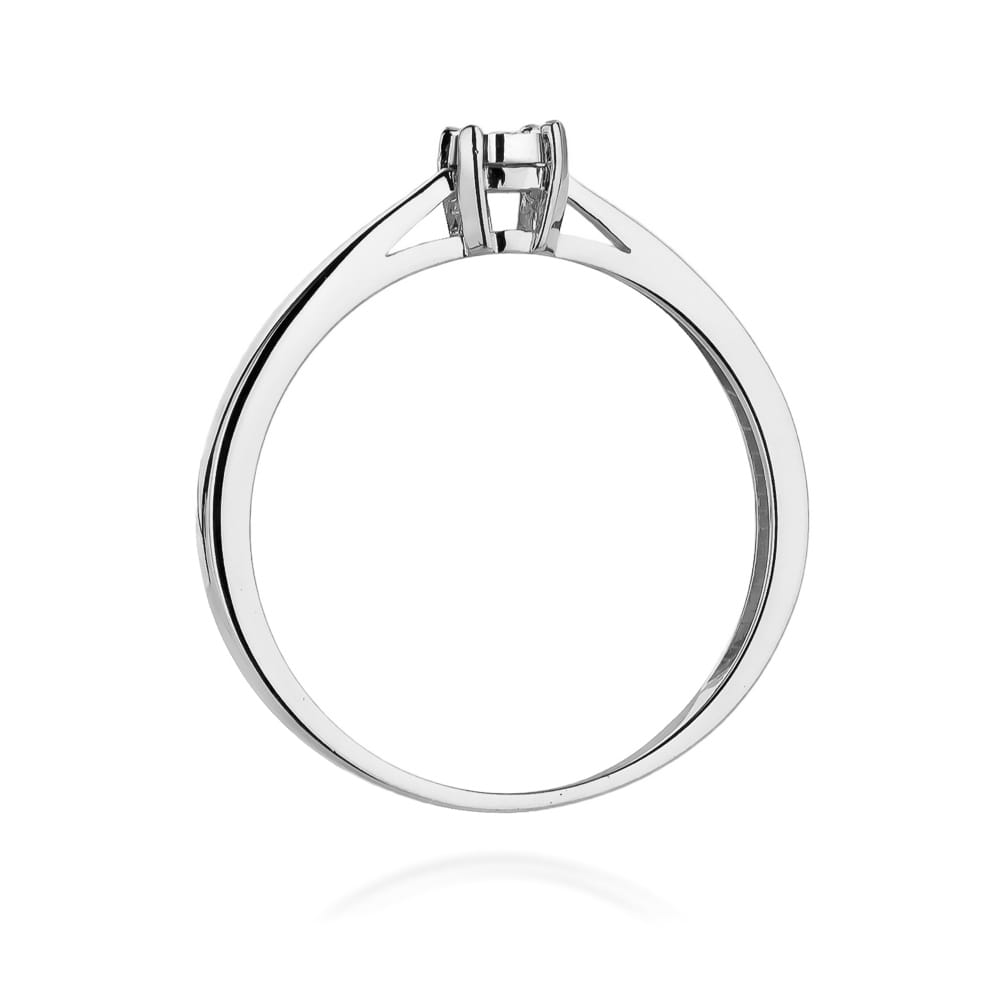 Pierścionek Diament 0,02ct białe złoto 3 Pierścionek Diament 0,02ct białe złoto - obrazek 3