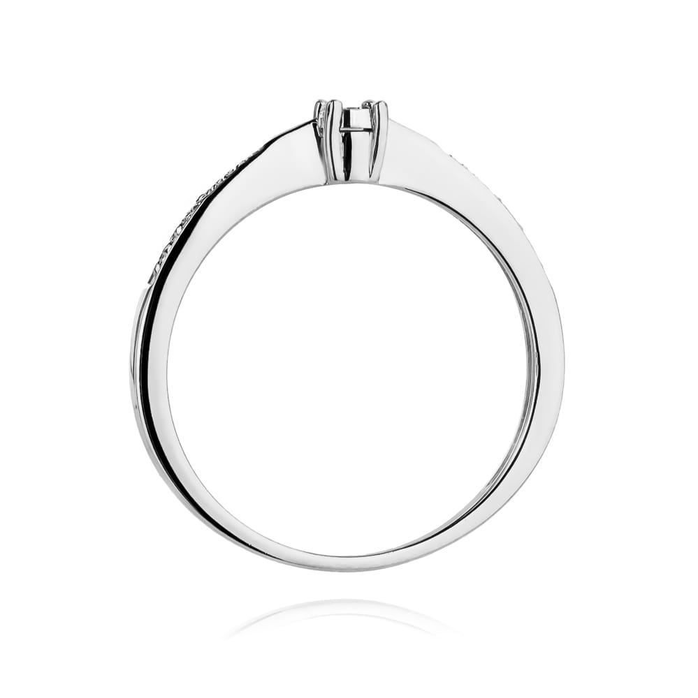 Pierścionek Diament 0,01ct białe złoto 3 Pierścionek Diament 0,01ct białe złoto - obrazek 3
