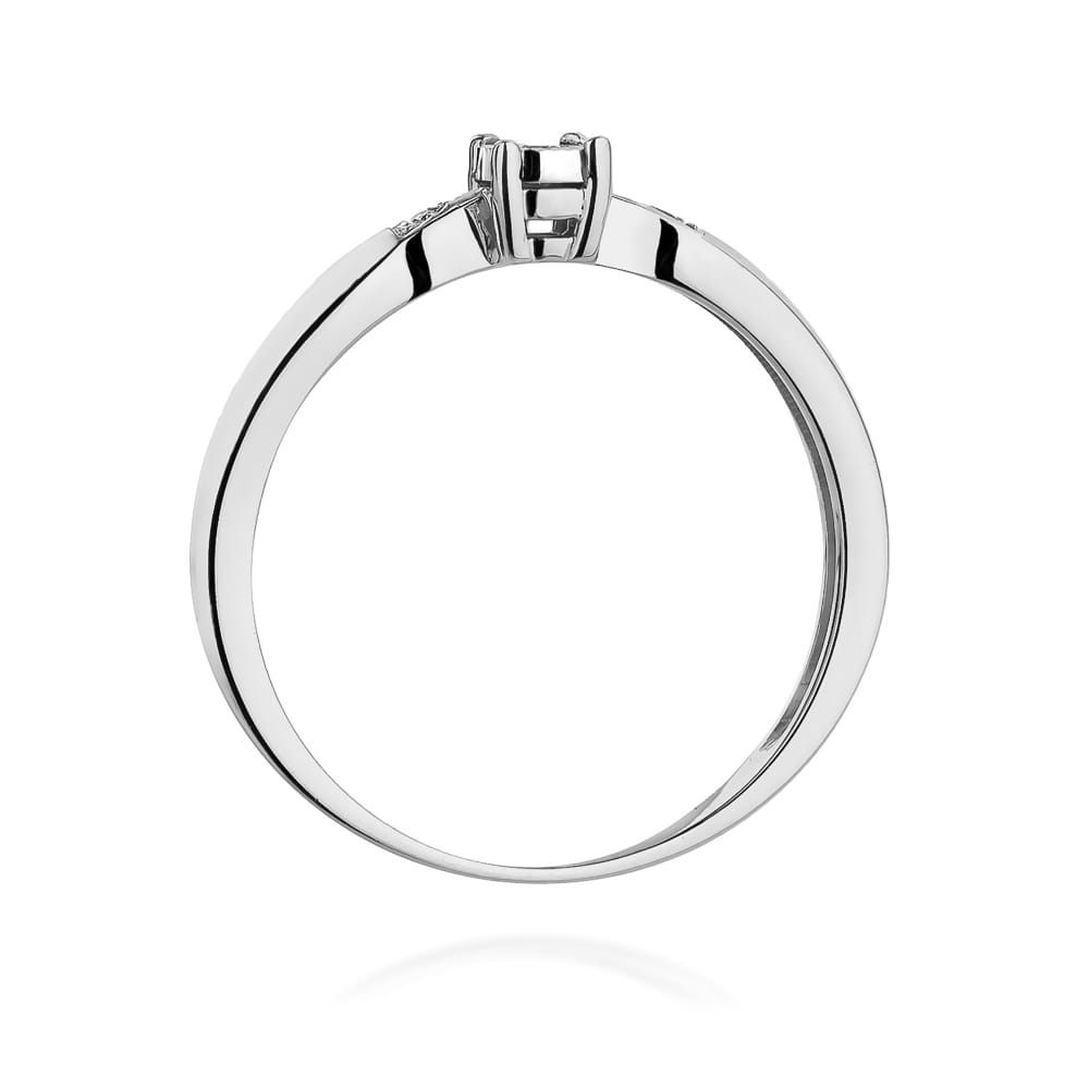 Pierścionek Diament 0,02ct białe złoto 3 Pierścionek Diament 0,02ct białe złoto - obrazek 3