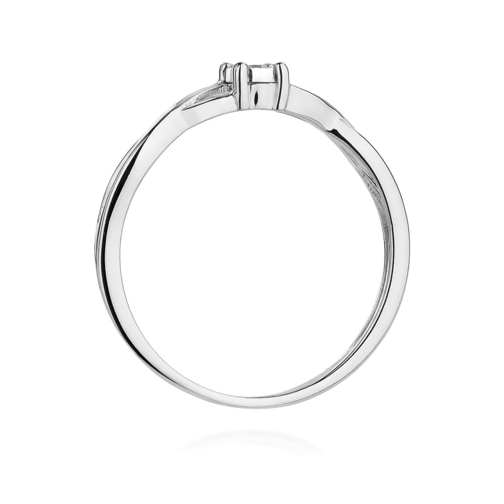 Pierścionek Diament 0,03ct białe złoto 3 Pierścionek Diament 0,03ct białe złoto - obrazek 3