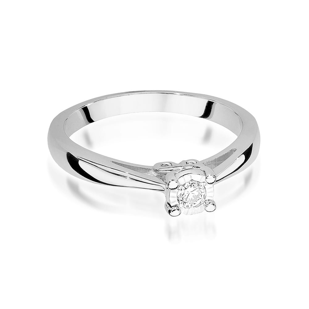 Pierścionek Diament 0,08ct białe złoto 2 08ct białe złoto Jubiler Kraków BigDIAMOND