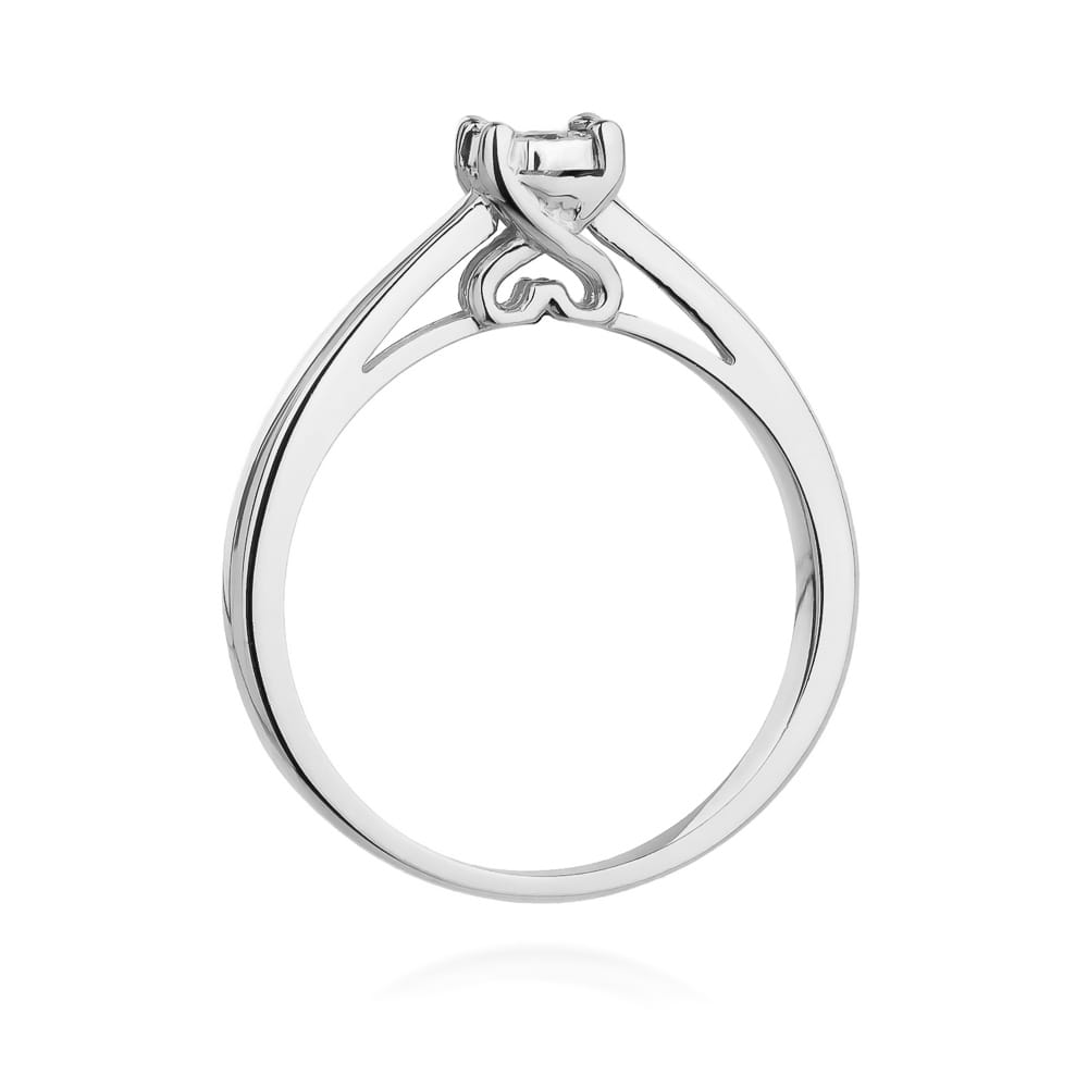 Pierścionek Diament 0,08ct białe złoto 3 Pierścionek Diament 0,08ct białe złoto - obrazek 3