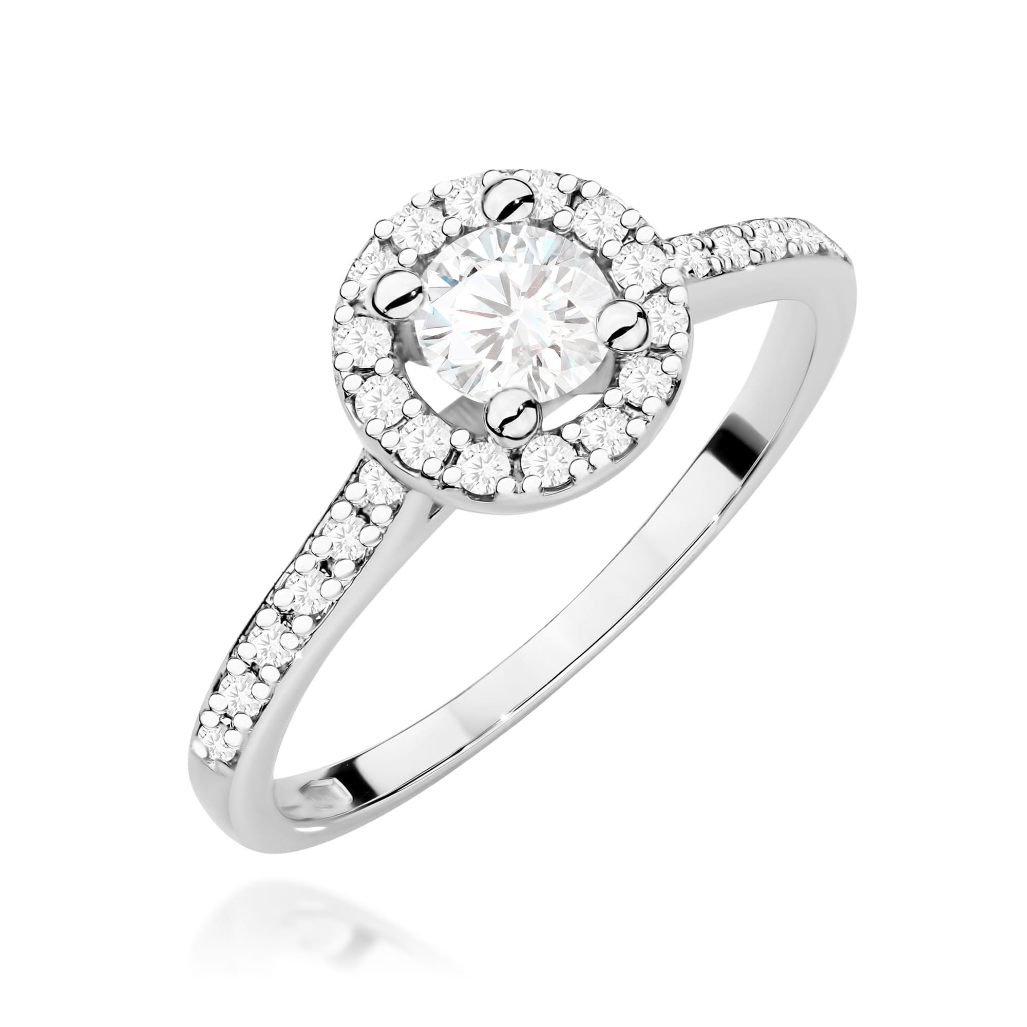 Pierścionek Diament 0,30ct białe złoto 1 Pierścionek W477 Diament 0