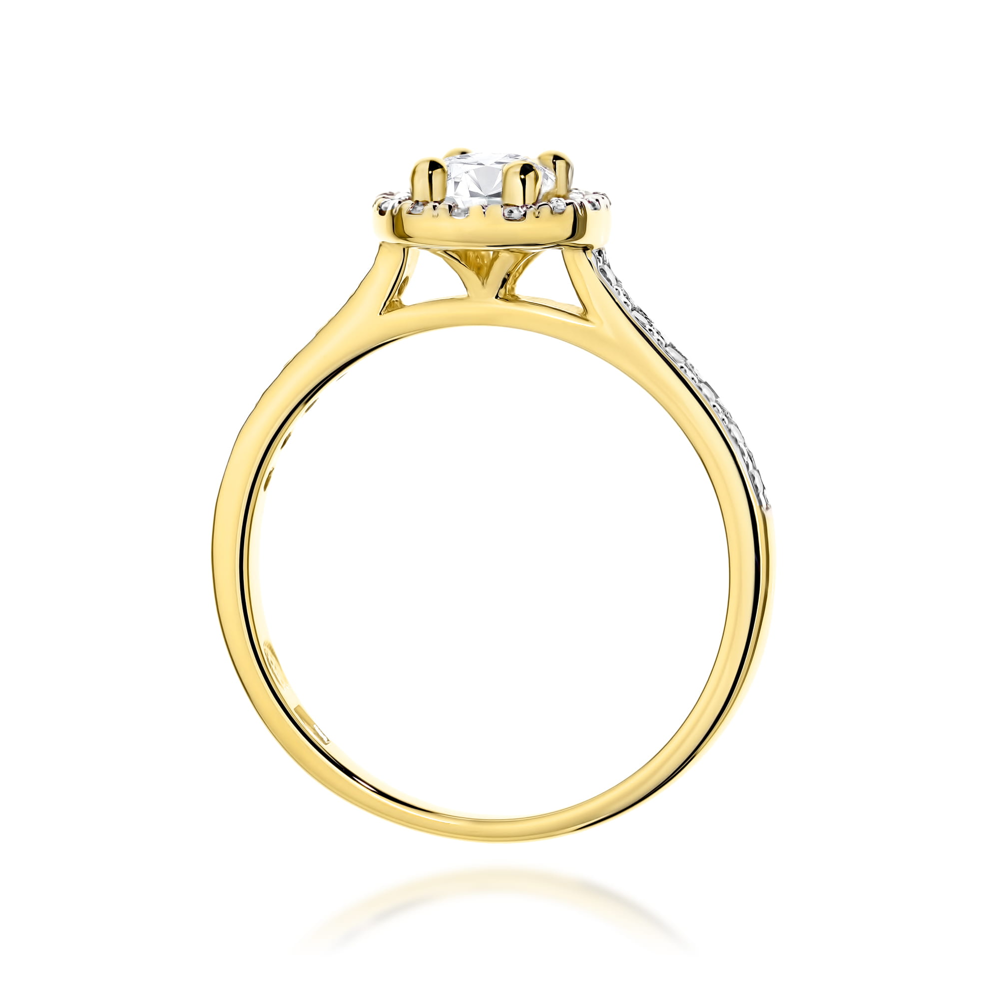 Pierścionek Diament 0,30ct żółte złoto 3 Pierścionek Diament 0,30ct żółte złoto - obrazek 3
