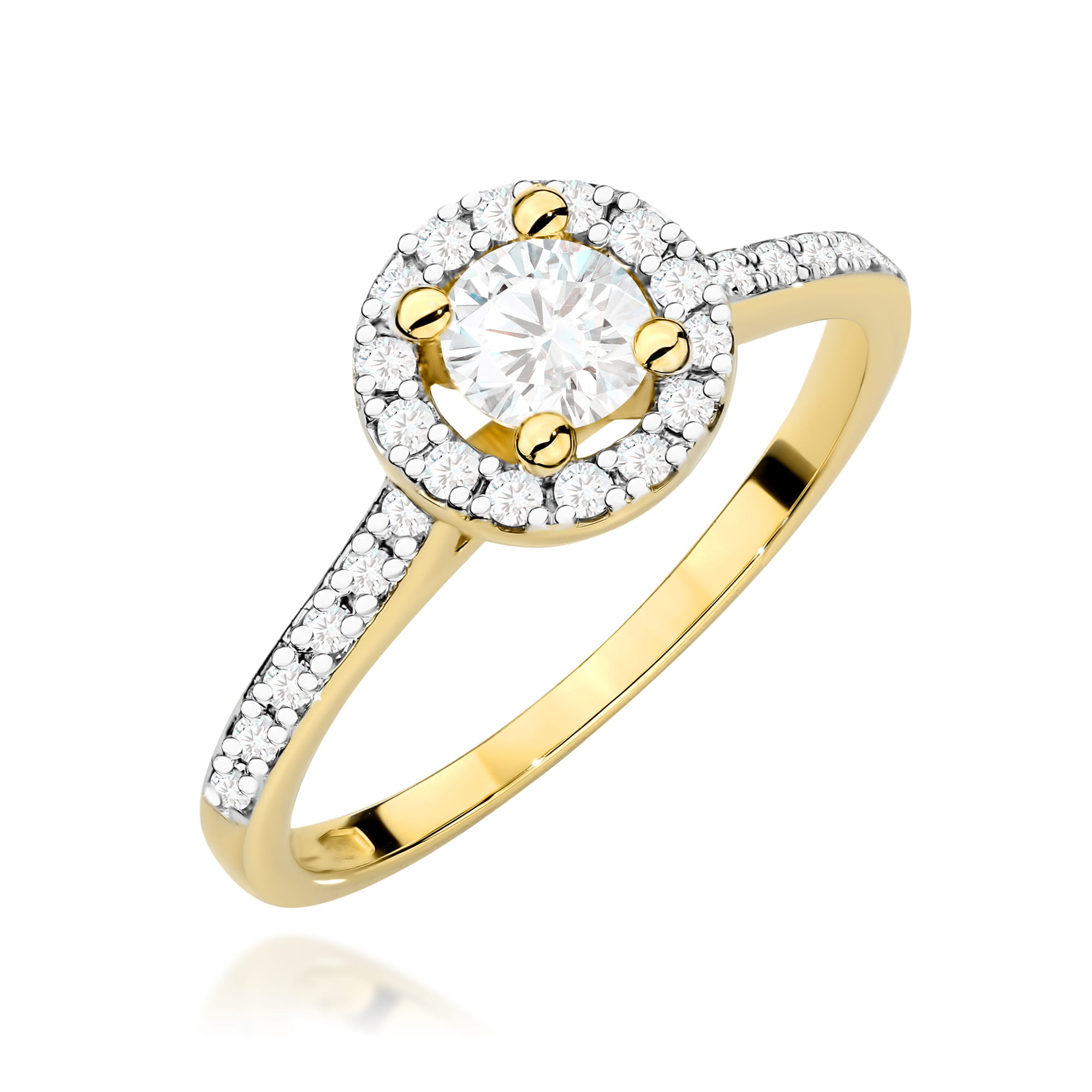 Pierścionek Diament 0,30ct żółte złoto 1 Pierścionek W477 Diament 0