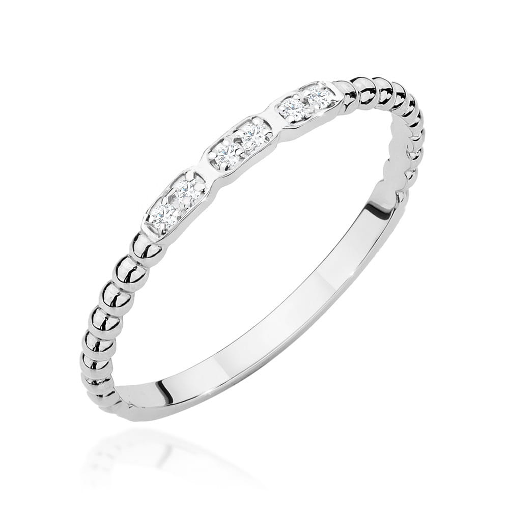Pierścionek z diamentami białe złoto 1 Pierścionek W479 z diamentami białe złoto Jubiler Kraków BigDIAMOND