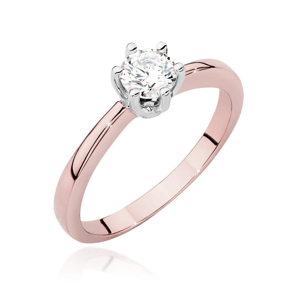 Pierścionek Diament 0,40ct różowe złoto 1 Pierścionek W482 Diament 0