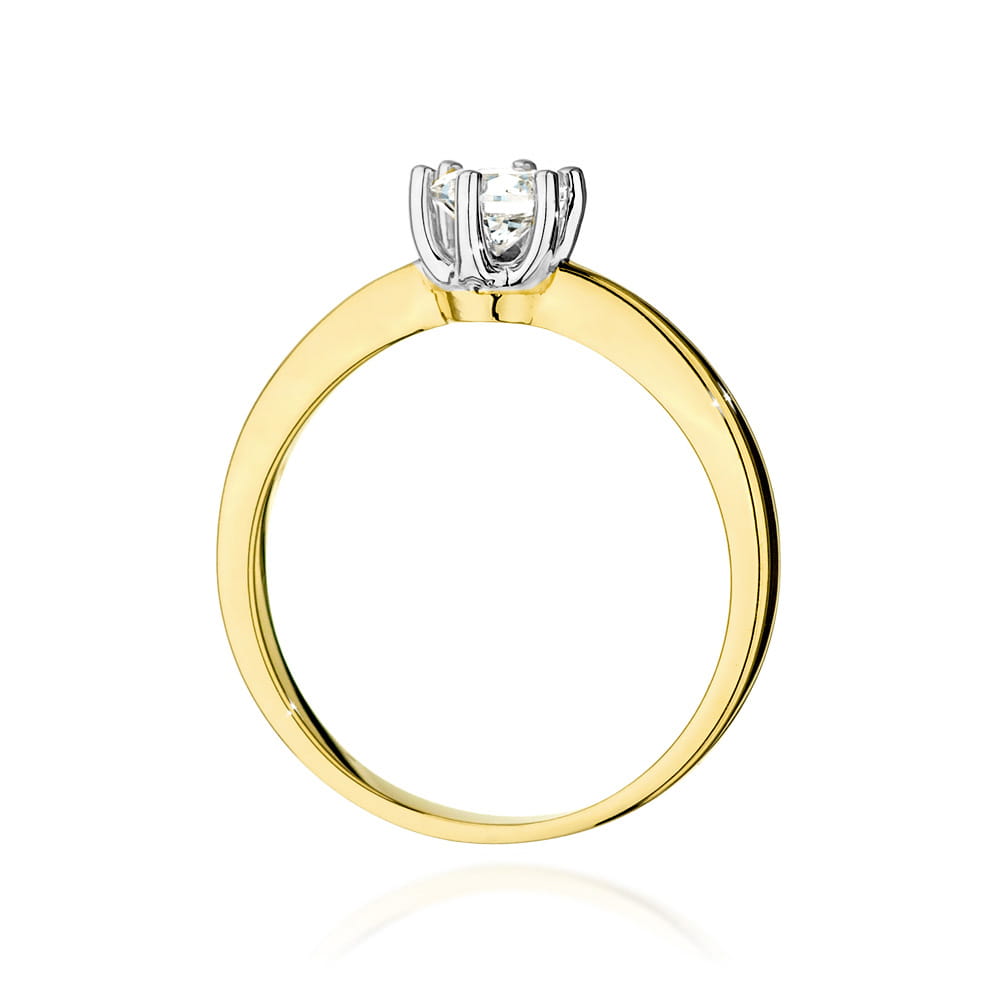 Pierścionek Diament 0,40ct żółte złoto 3 Pierścionek Diament 0,40ct żółte złoto - obrazek 3
