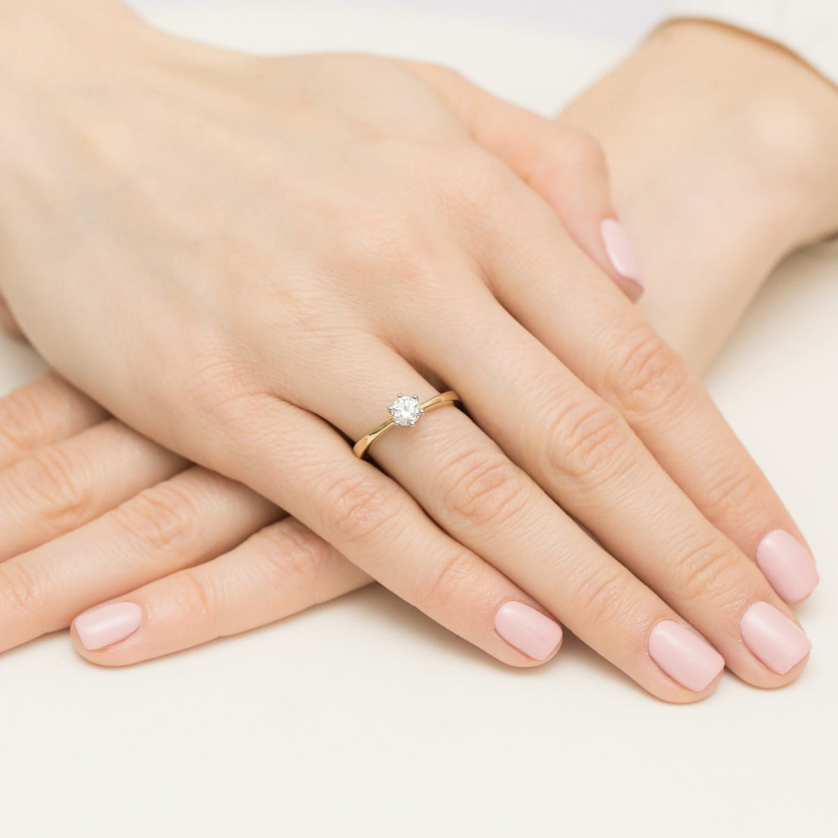 Pierścionek Diament 0,40ct żółte złoto 4 Pierścionek Diament 0,40ct żółte złoto - obrazek 4