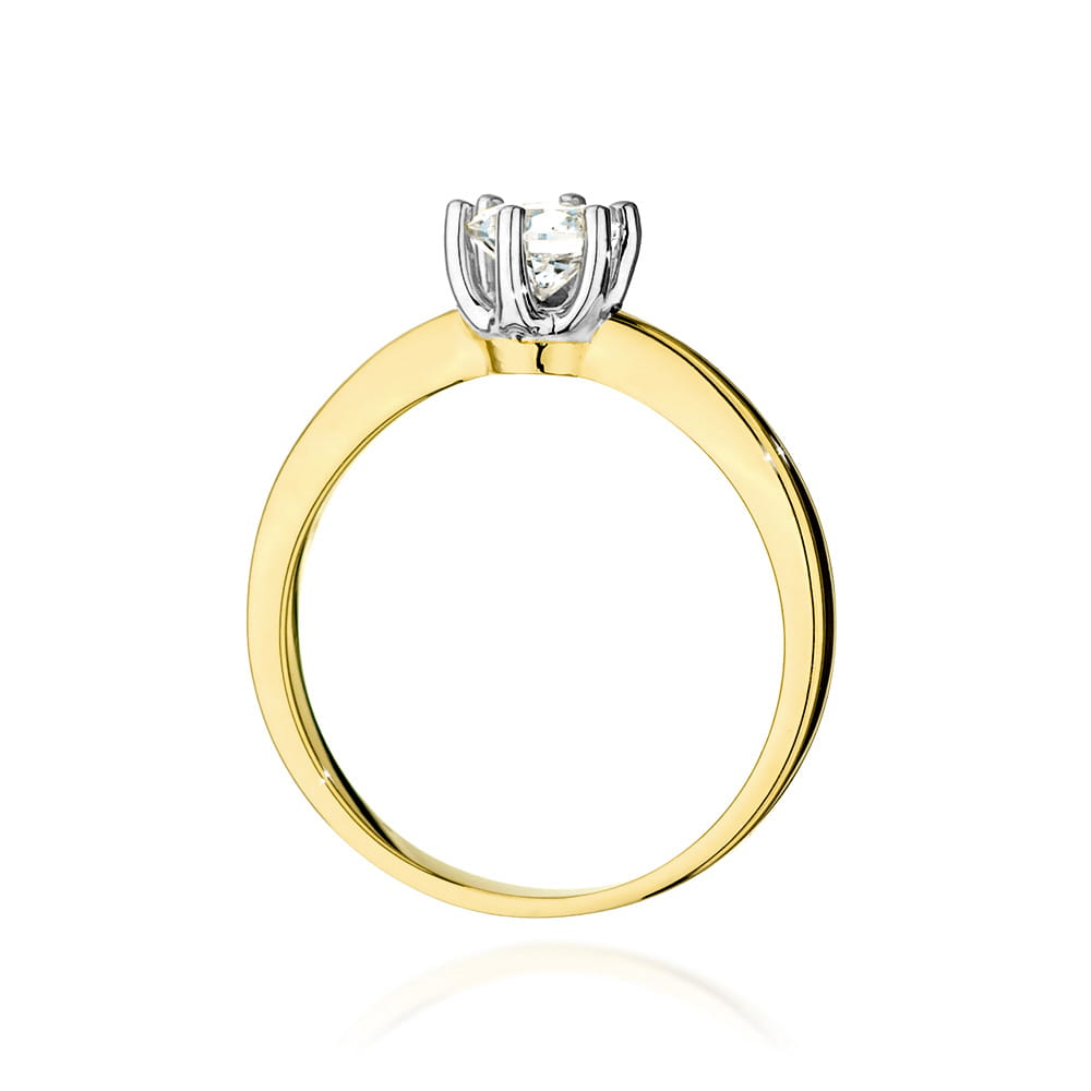 Pierścionek Diament 0,50ct żółte złoto 3 Pierścionek Diament 0,50ct żółte złoto - obrazek 3