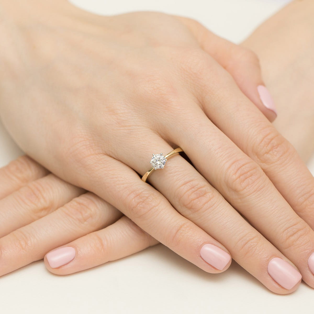 Pierścionek Diament 0,50ct żółte złoto 4 Pierścionek Diament 0,50ct żółte złoto - obrazek 4