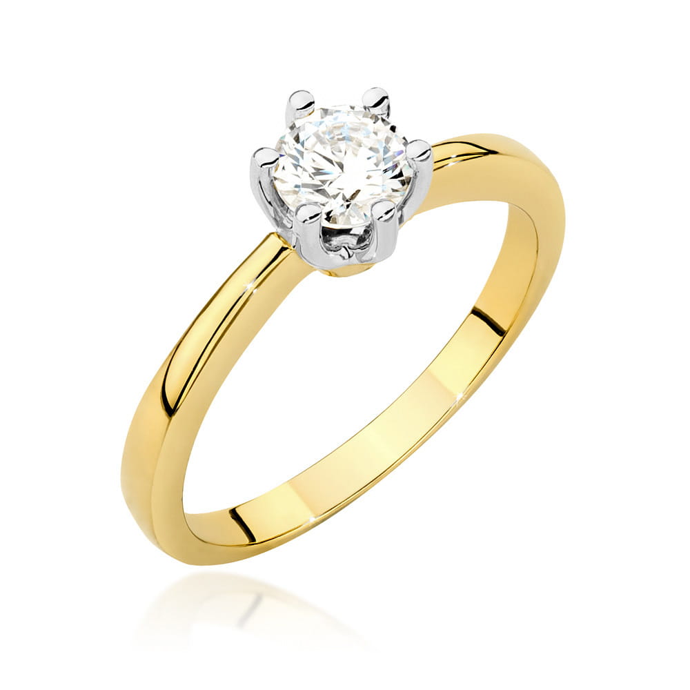 Pierścionek Diament 0,50ct żółte złoto 1 Pierścionek W482 Diament 0