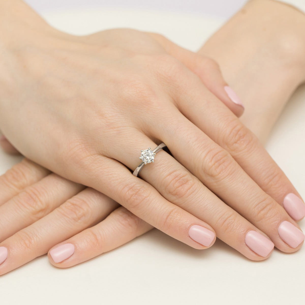 Pierścionek Diament 0,70ct białe złoto 4 Pierścionek Diament 0,70ct białe złoto - obrazek 4