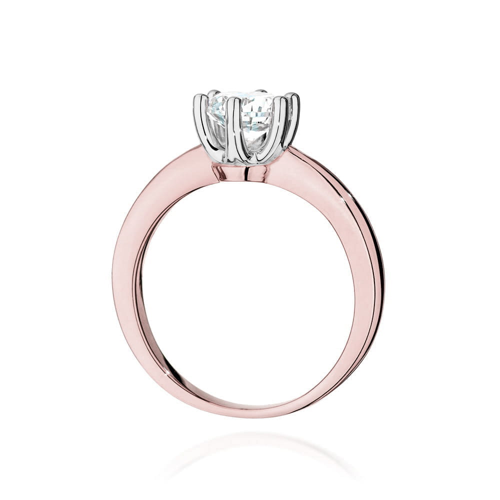 Pierścionek Diament 0,70ct różowe złoto 3 Pierścionek Diament 0,70ct różowe złoto - obrazek 3