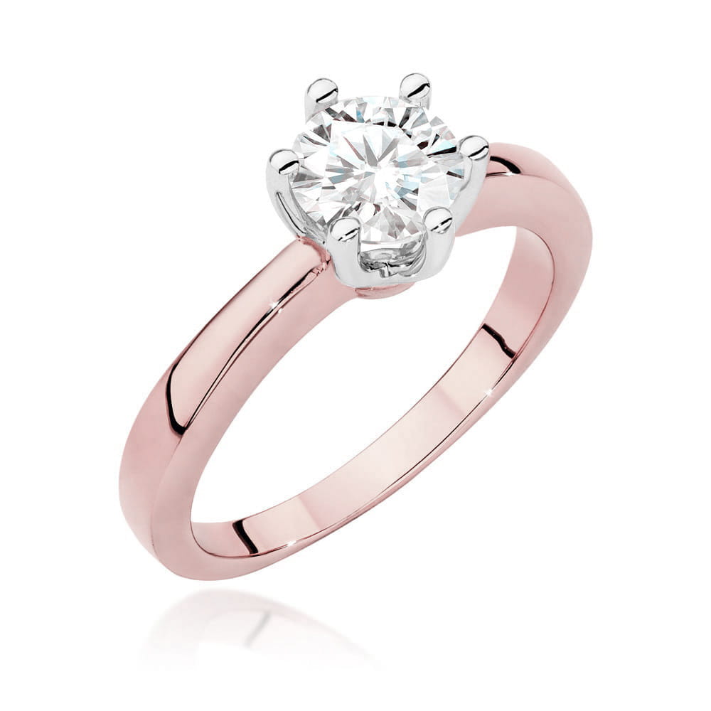 Pierścionek Diament 0,70ct różowe złoto 1 Pierścionek W482 Diament 0