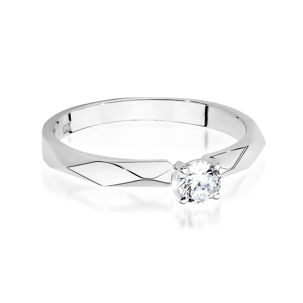 Pierścionek Diament 0,15ct białe złoto 2 15ct białe złoto Jubiler Kraków BigDIAMOND