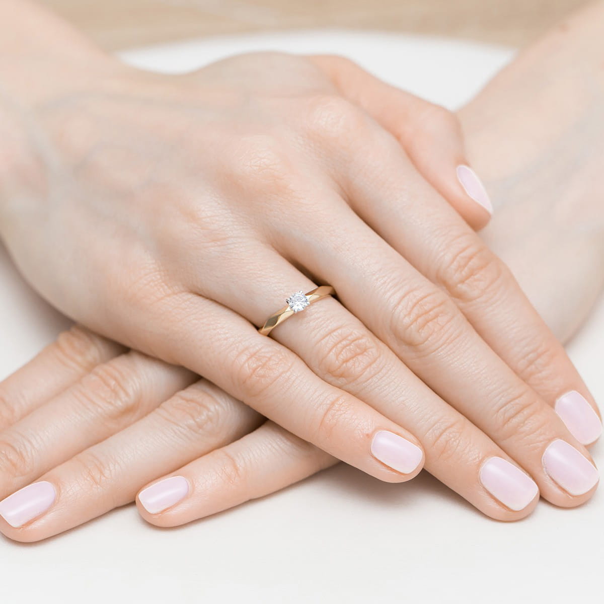 Pierścionek Diament 0,20ct żółte złoto 4 Pierścionek Diament 0,20ct żółte złoto - obrazek 4