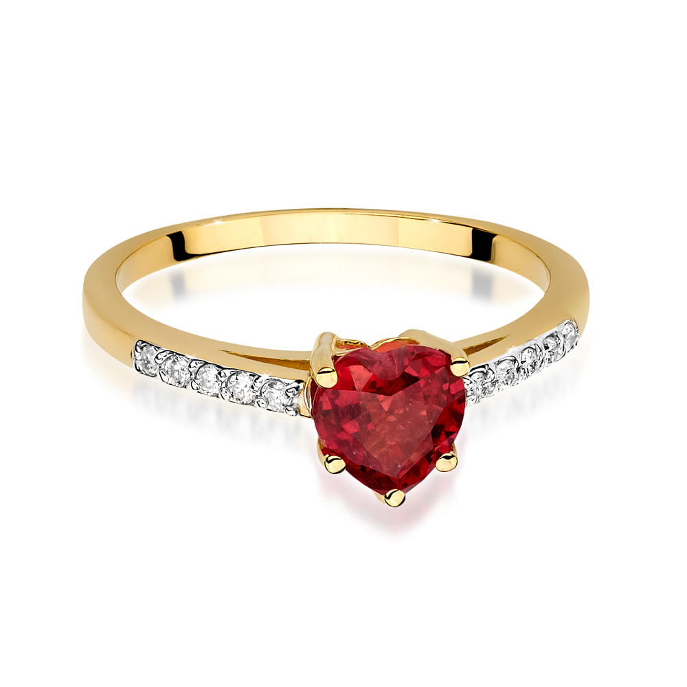 Pierścionek Rubin 1,10ct żółte złoto 2 10ct żółte złoto Jubiler Kraków BigDIAMOND