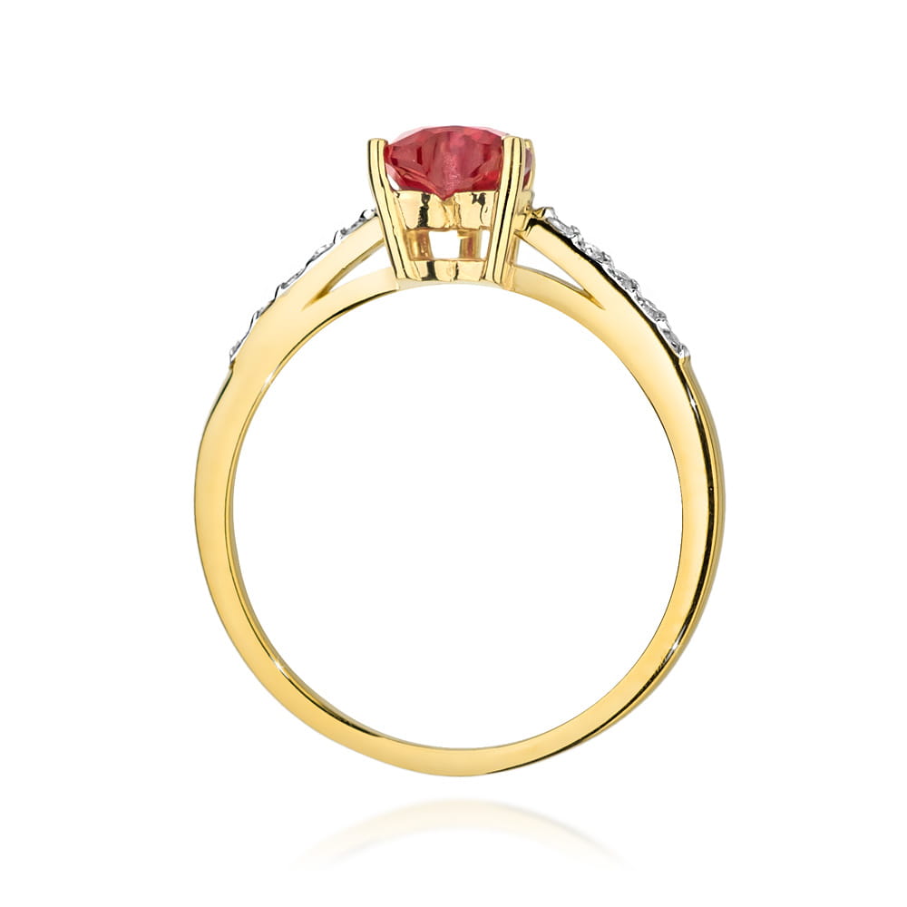 Pierścionek Rubin 1,10ct żółte złoto 3 Pierścionek Rubin 1,10ct żółte złoto - obrazek 3