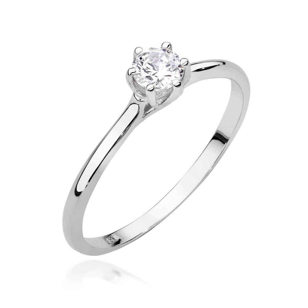 Pierścionek Diament 0,20ct białe złoto 1 Pierścionek W499 Diament 0