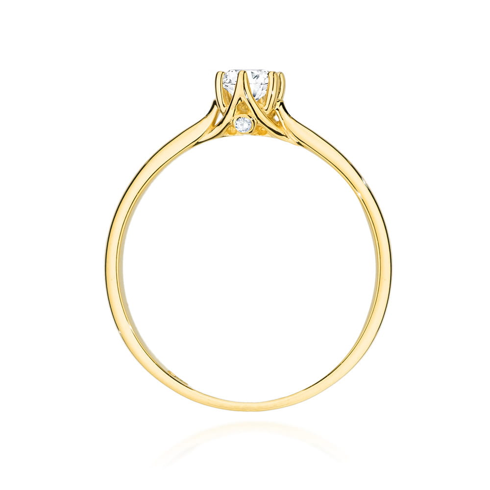 Pierścionek Diament 0,25ct żółte złoto 3 Pierścionek Diament 0,25ct żółte złoto - obrazek 3