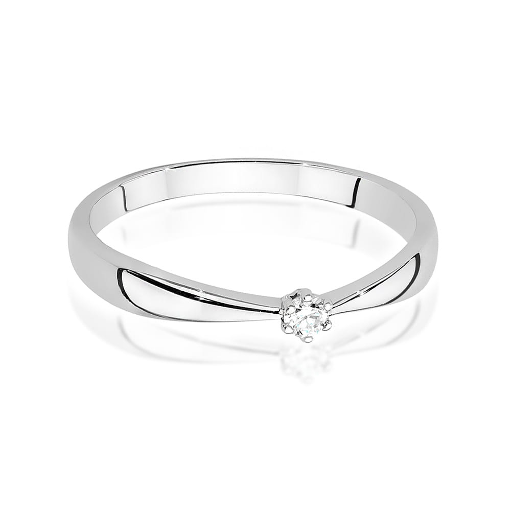 Pierścionek Diament 0,04ct białe złoto 2 04ct białe złoto Jubiler Kraków BigDIAMOND
