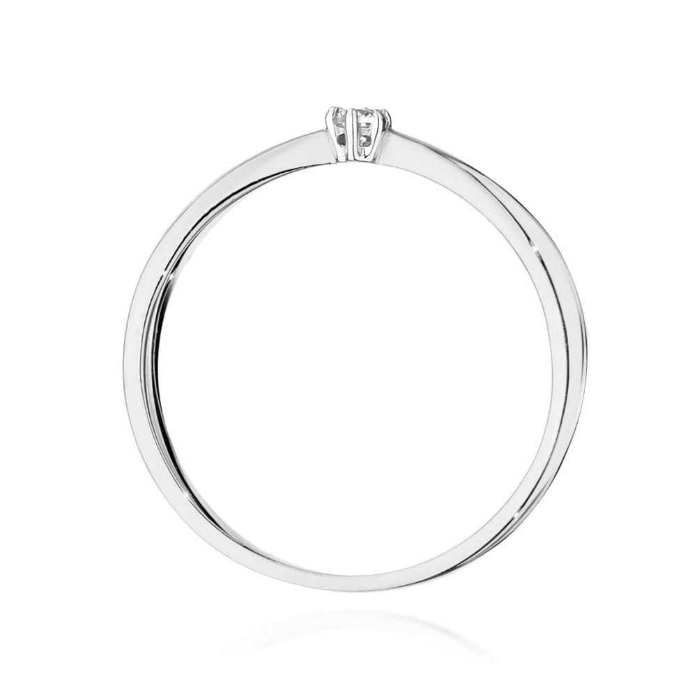 Pierścionek Diament 0,04ct białe złoto 3 Pierścionek Diament 0,04ct białe złoto - obrazek 3