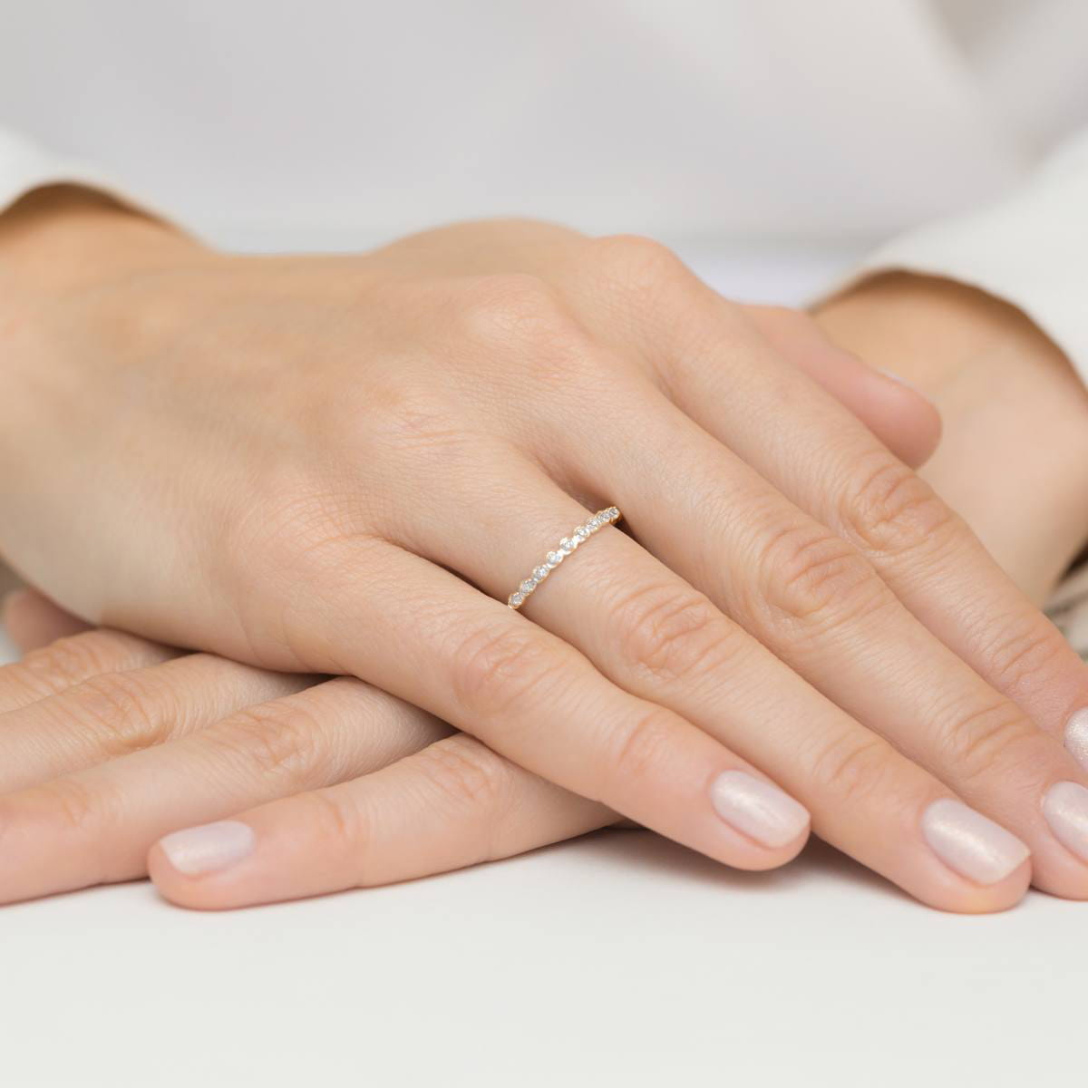 Pierścionek z diamentami żółte złoto 4 Pierścionek z diamentami żółte złoto - obrazek 4