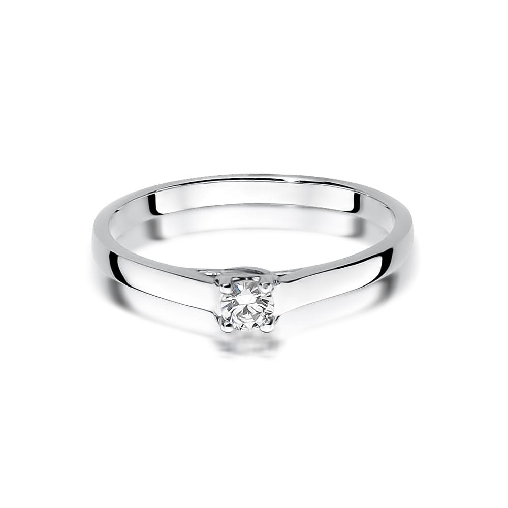 Pierścionek Diament 0,12ct białe złoto 2 12ct białe złoto Jubiler Kraków BigDIAMOND