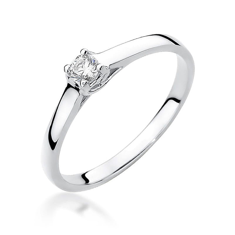 Pierścionek Diament 0,12ct białe złoto 1 Pierścionek W506 Diament 0