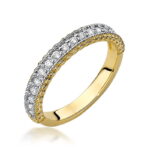 Pierścionek W507 z diamentami żółte złoto Jubiler Kraków BigDIAMOND