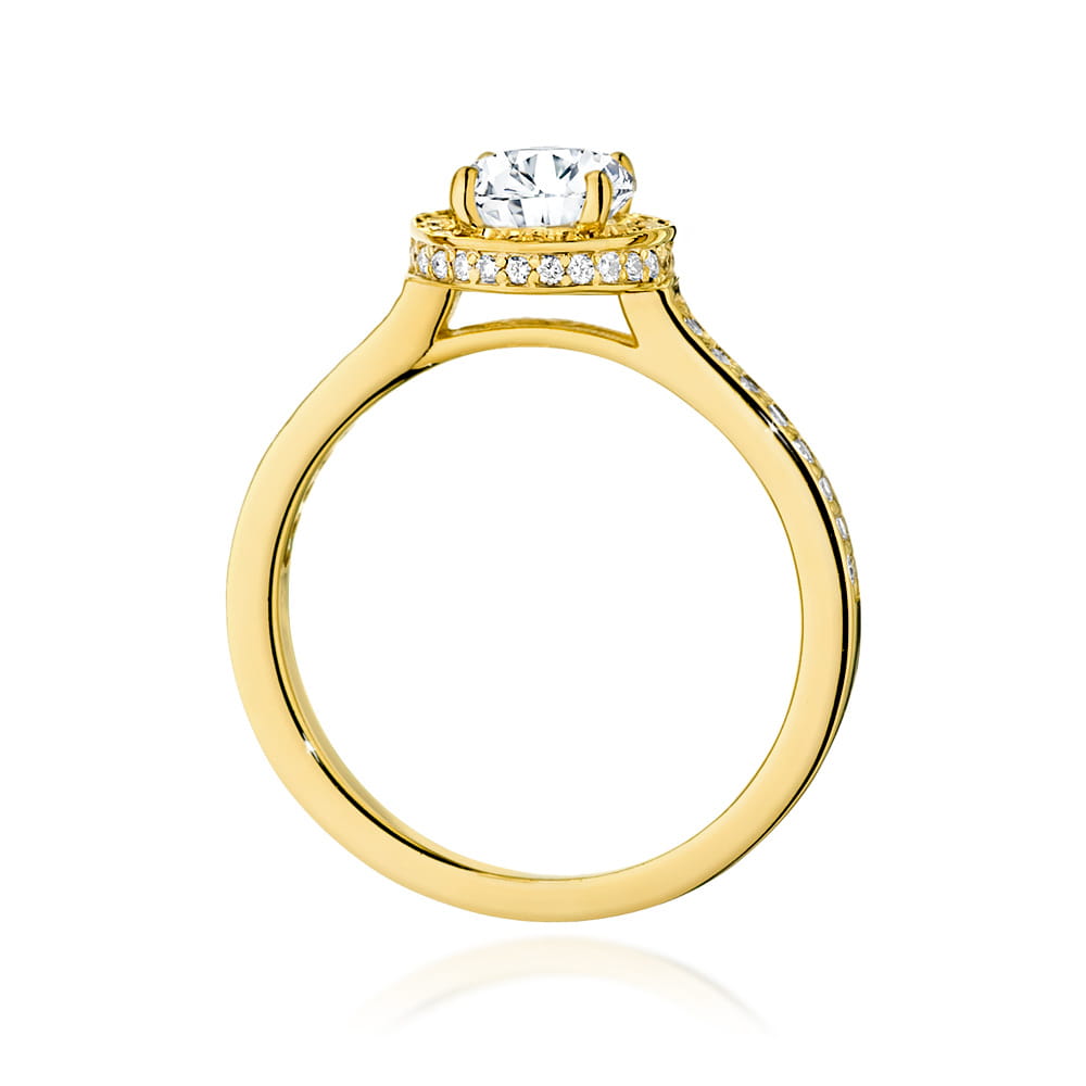 Pierścionek Diament 0,70ct żółte złoto 3 Pierścionek Diament 0,70ct żółte złoto - obrazek 3