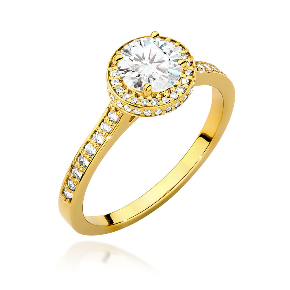 Pierścionek Diament 0,70ct żółte złoto 1 Pierścionek W508 Diament 0