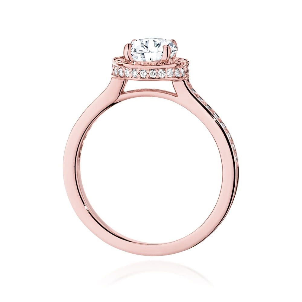 Pierścionek Diament 1,00ct różowe złoto 3 Pierścionek Diament 1,00ct różowe złoto - obrazek 3