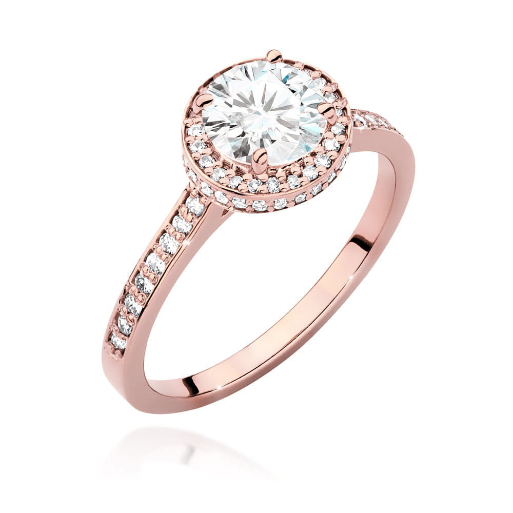 Pierścionek Diament 1,00ct różowe złoto 1 Pierścionek W508 Diament 1