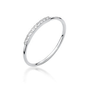 Pierścionek W509 z diamentami białe złoto Jubiler Kraków BigDIAMOND