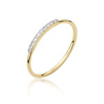 Pierścionek W509 z diamentami żółte złoto Jubiler Kraków BigDIAMOND