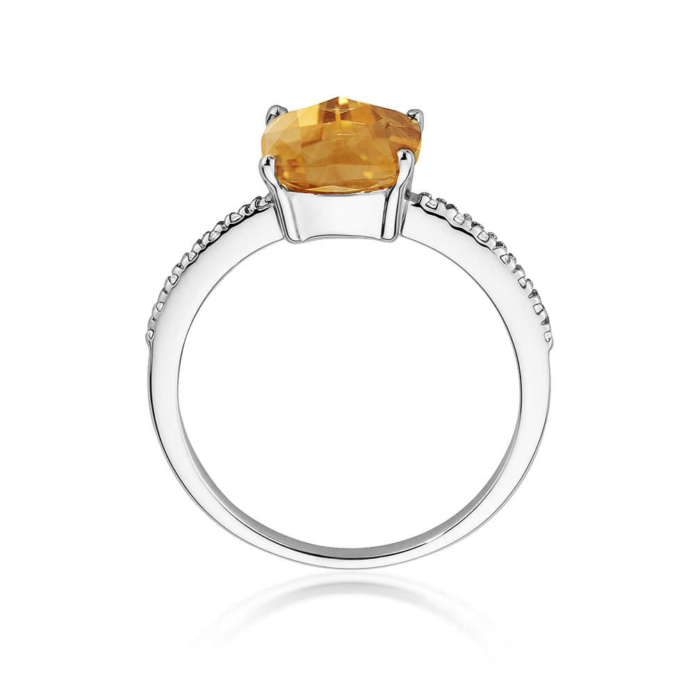 Pierścionek Cytryn 2,00ct białe złoto 3 Pierścionek Cytryn 2,00ct białe złoto - obrazek 3