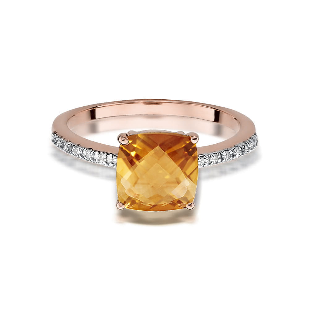 Pierścionek Cytryn 2,00ct różowe złoto 2 00ct różowe złoto Jubiler Kraków BigDIAMOND