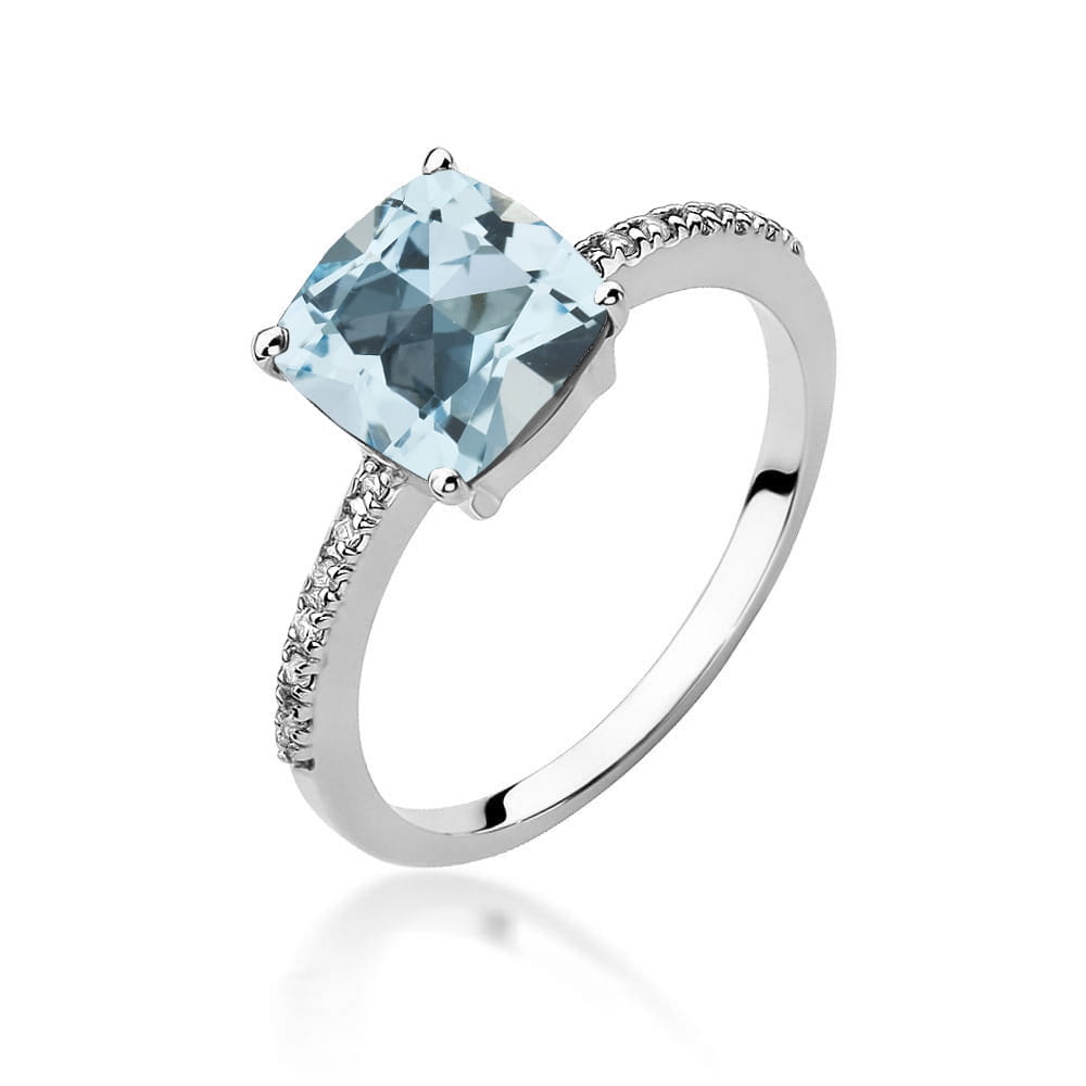 Pierścionek Topaz 2,00ct białe złoto 1 Pierścionek W511 Topaz 2