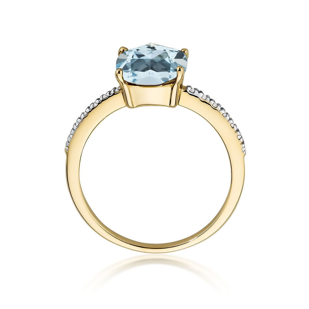 Pierścionek Topaz 2,00ct żółte złoto 3 Pierścionek Topaz 2,00ct żółte złoto - obrazek 3